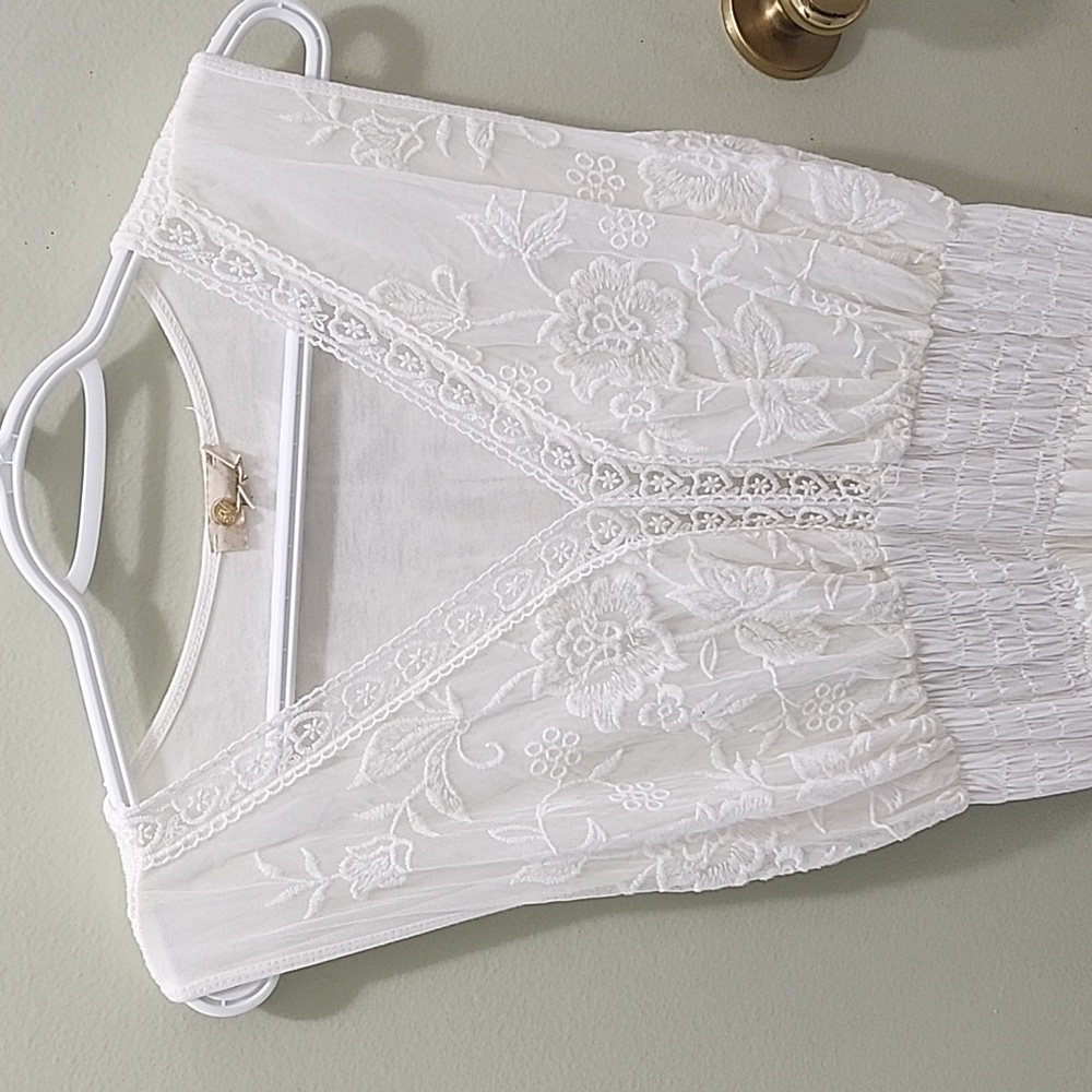 Embroidered Sheer Dress